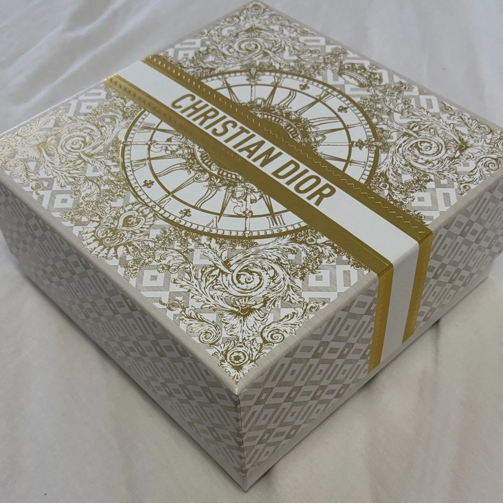Christian Dior Gold & White Decorative Box